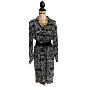 ESSENCIAL DRESS CO shirt dress button down or swimwear cover-up size 12 MEDIUM